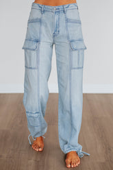 Alyx Hidden Cargo Jeans - Light Wash