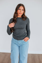 Audra Basic Top - Charcoal