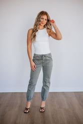 Drea Mica Joggers - Dusty Sage