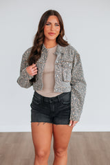 Desi Hidden Denim Jacket - Cheetah