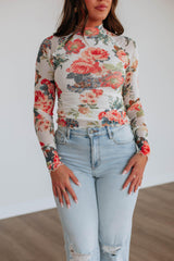 Eris Floral Mesh Top