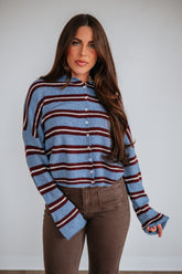 Teddy Striped Cardigan