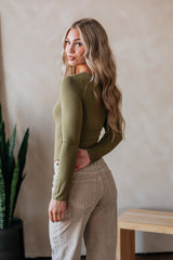 Shayla Basic Top - Wasabi
