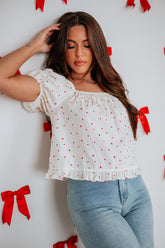 Destinee Polka Dot Top