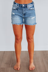 Nora Risen Shorts - Medium Wash