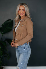 Gemma Risen Denim Jacket - Cocoa