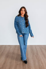 Jorlynn Floral Denim Shacket