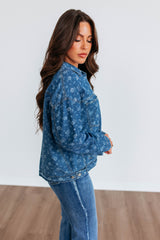 Jorlynn Floral Denim Shacket