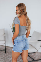 Jayla Basic Top - Heather Grey