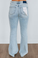 Palmer Risen Flare Jeans - Light Wash