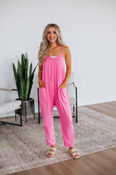 Rae Lounge Jumpsuit - Bubblegum
