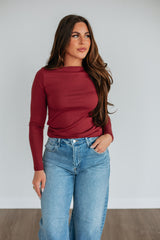 Audra Basic Top - Mulberry