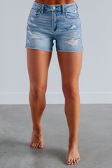 Sandra Risen Shorts - Light Wash