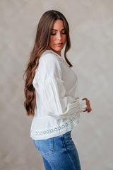 Leyna Eyelet Top