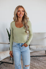 Shayla Basic Top - Matcha
