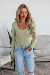 Shayla Basic Top - Matcha