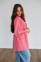 Skylen Oversized Tee - Strawberry