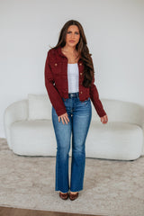 Gemma Risen Denim Jacket - Mahogany