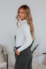 Trey Mock Neck Top - Ivory