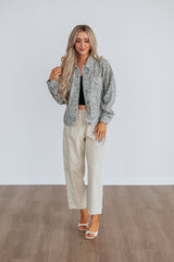 Miley Leopard Denim Jacket