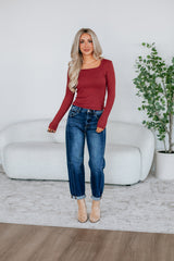 Joya Basic Top - Cranberry