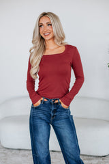 Joya Basic Top - Cranberry