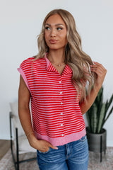 Amelia Striped Cardigan Top