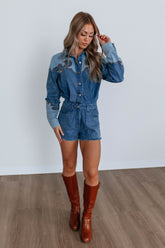 Blue Jean Baby Romper