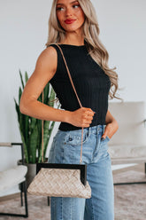 Yensy Woven Clutch Bag