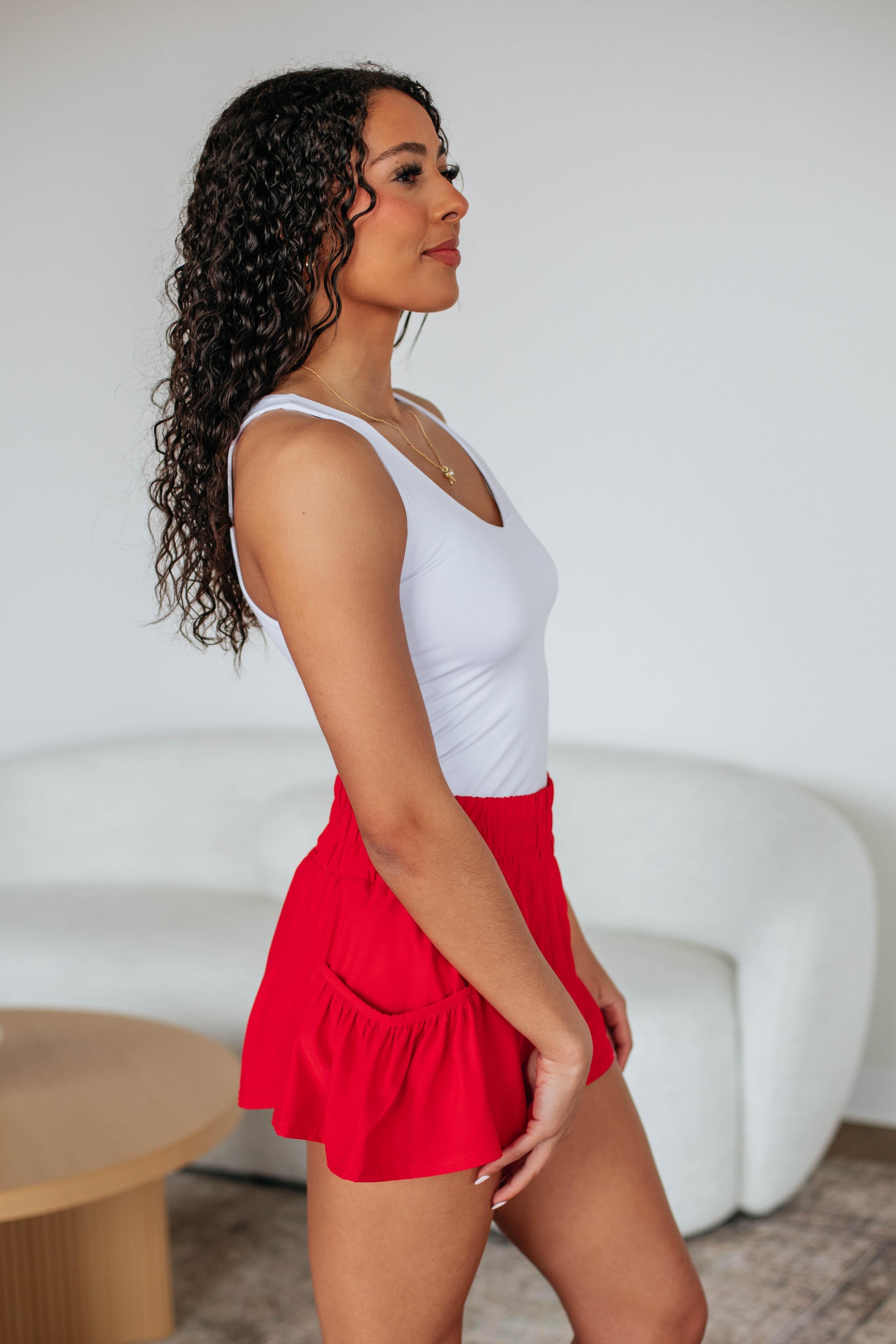 Citra Active Shorts - Cherry