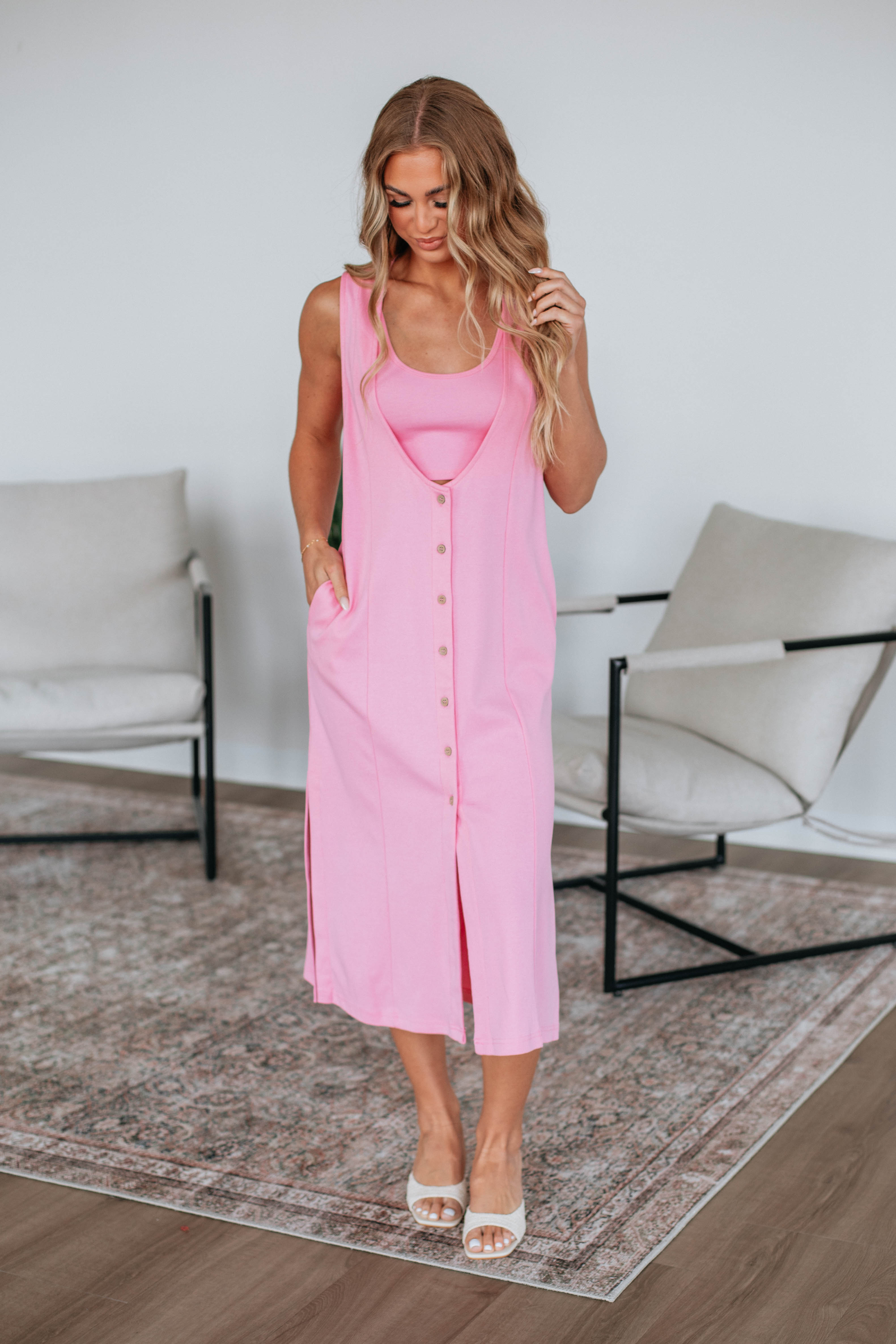 Alina Two-Piece Dress Set - Bubblegum