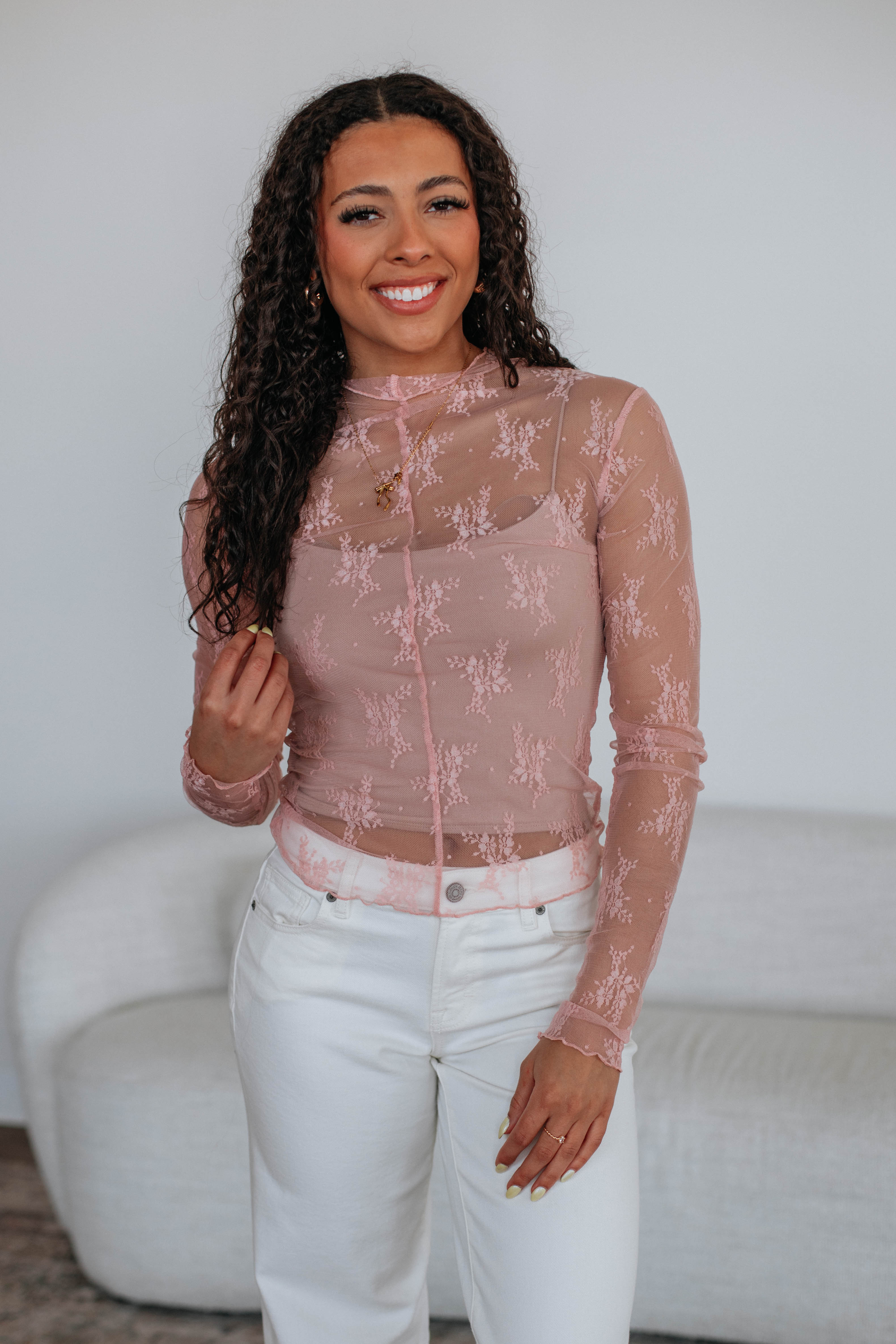 Asa Lace Top - Blush