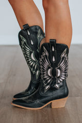 Someone Else's Problem Cowgirl Boots - Black