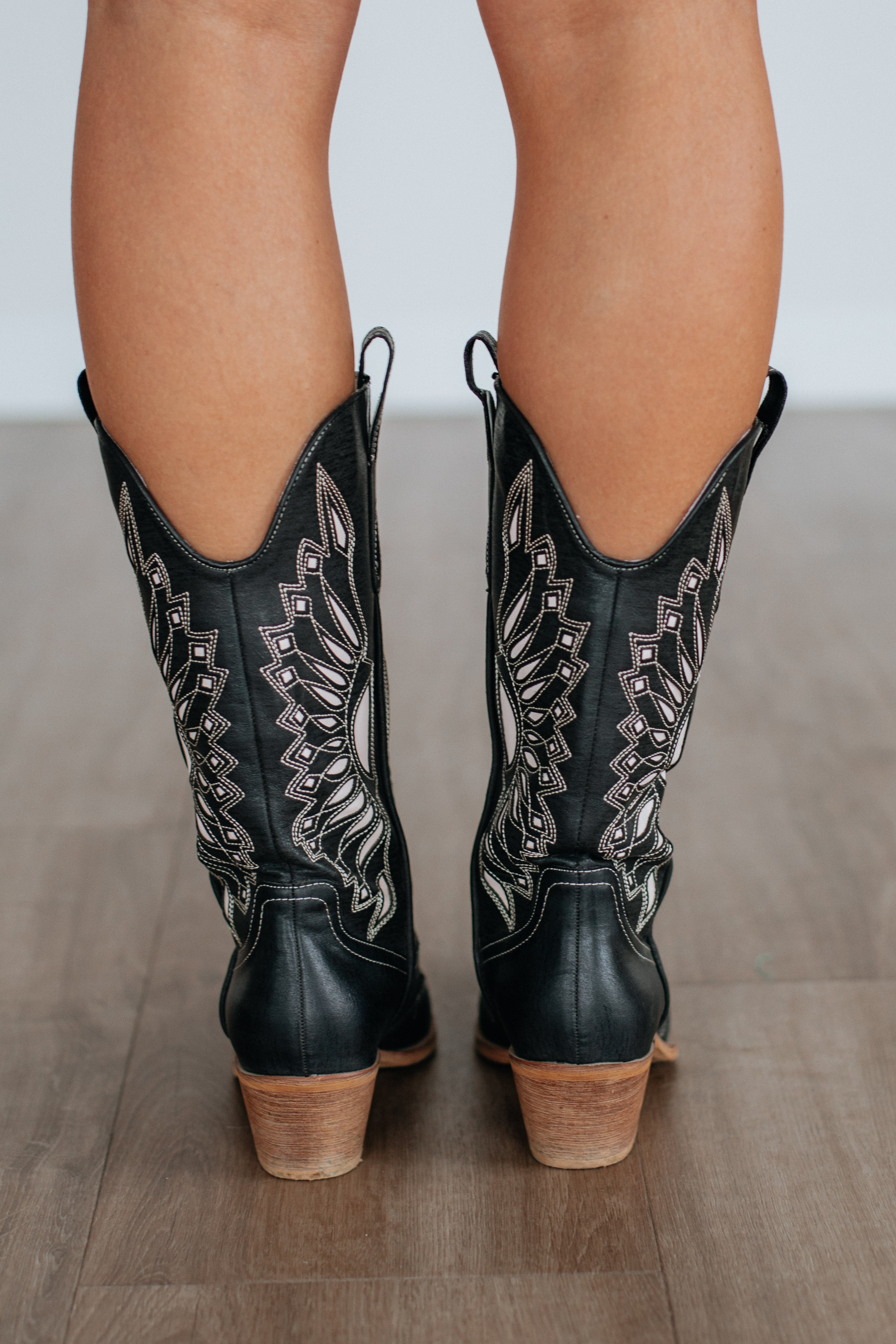 Someone Else's Problem Cowgirl Boots - Black