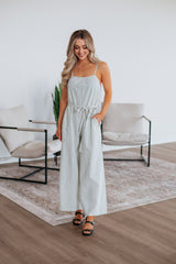 Brielle Striped Jumpsuit - Ecru