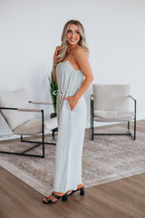 Brielle Striped Jumpsuit - Ecru