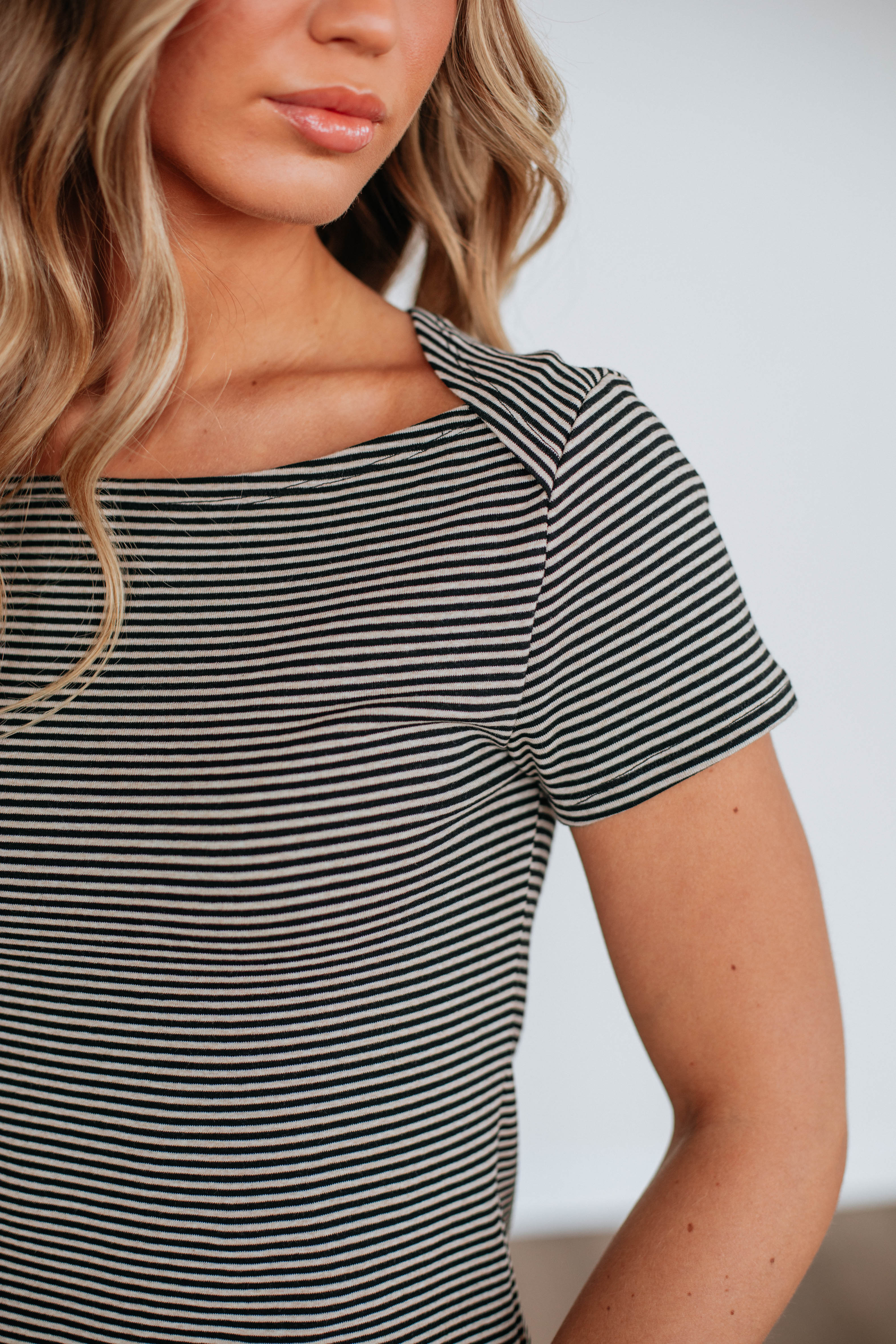 Cane Striped Top - Black Mix