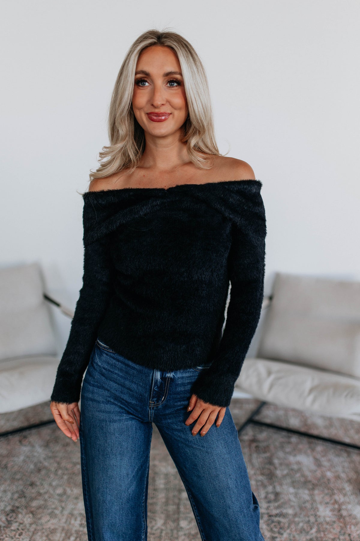 Candice Off The Shoulder Sweater