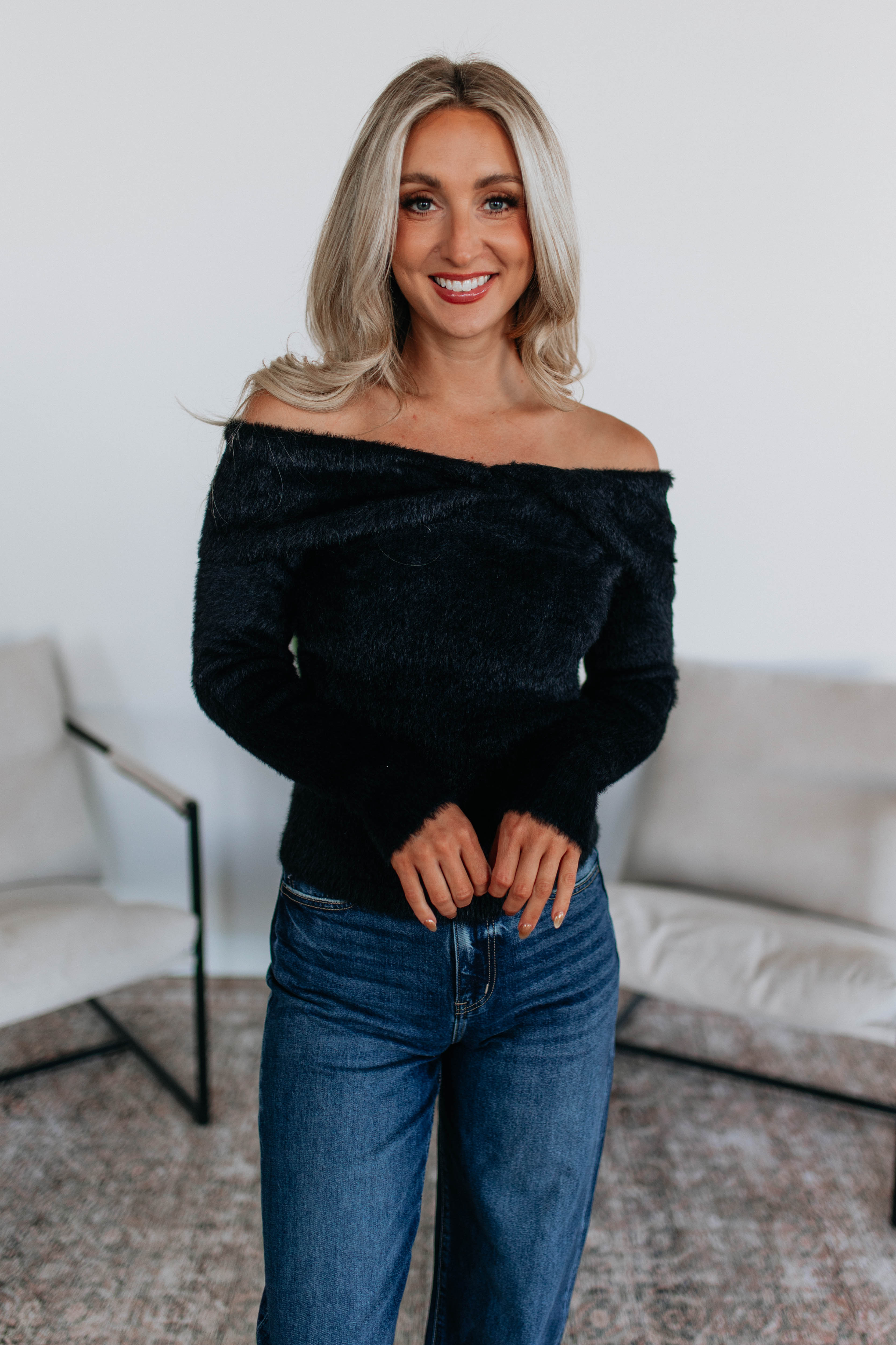 Candice Off The Shoulder Sweater