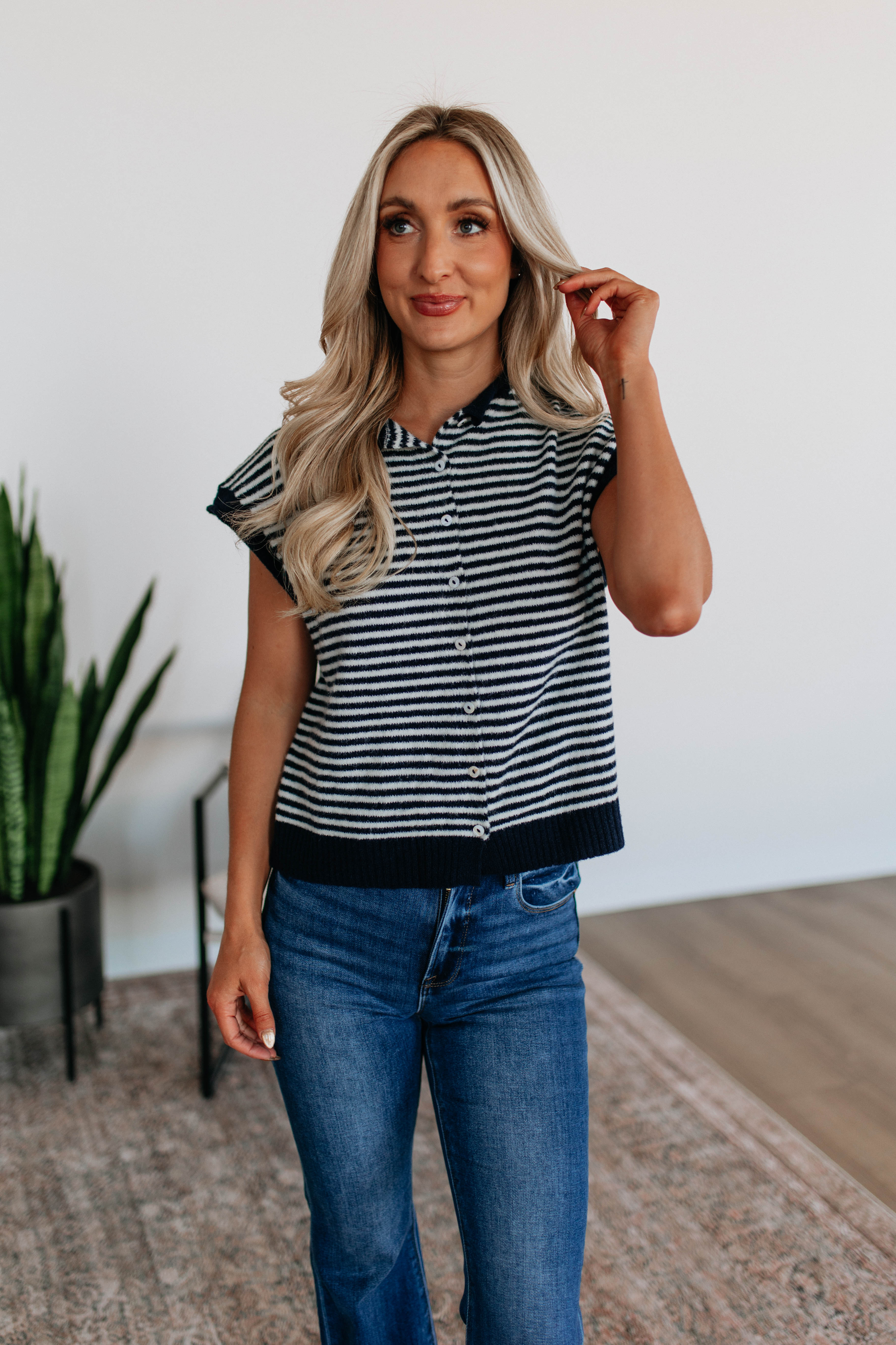 Amelia Striped Cardigan Top