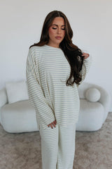 Cayla Striped Pants - Cream Mix