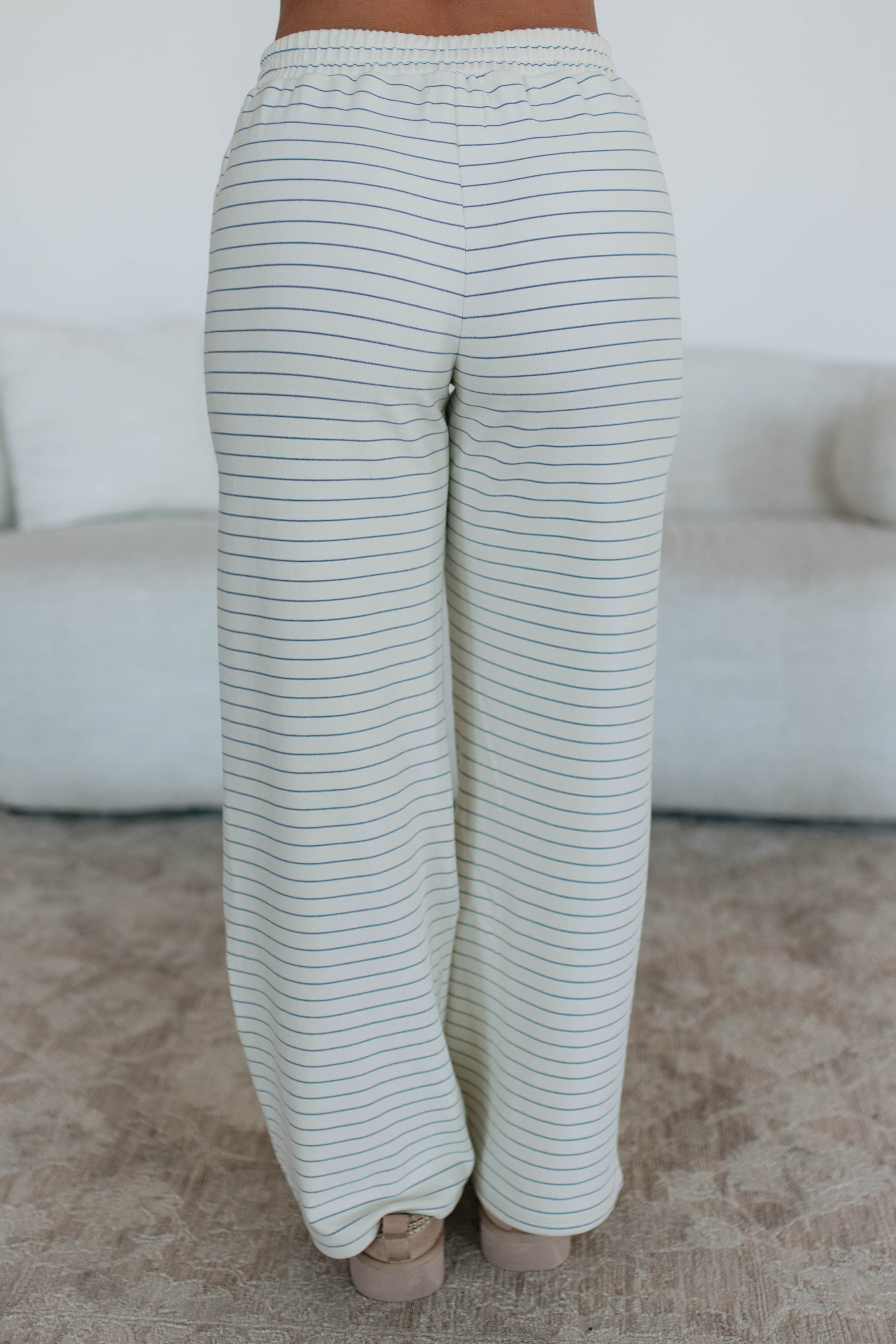 Cayla Striped Pants - Cream Mix