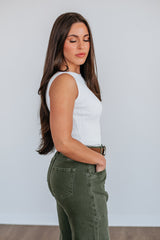 Missie Ribbed Tank - Ivory