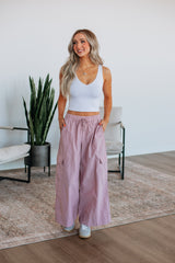 Dovie Cargo Pants - Dusty Mauve