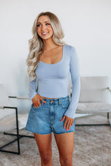 Shayla Basic Top - Powder Blue