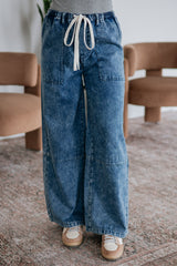 Twila Wide Leg Pants - Medium Wash
