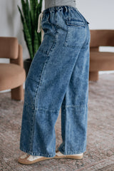 Twila Wide Leg Pants - Medium Wash