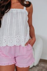 Aminah Striped Shorts - Baby Pink