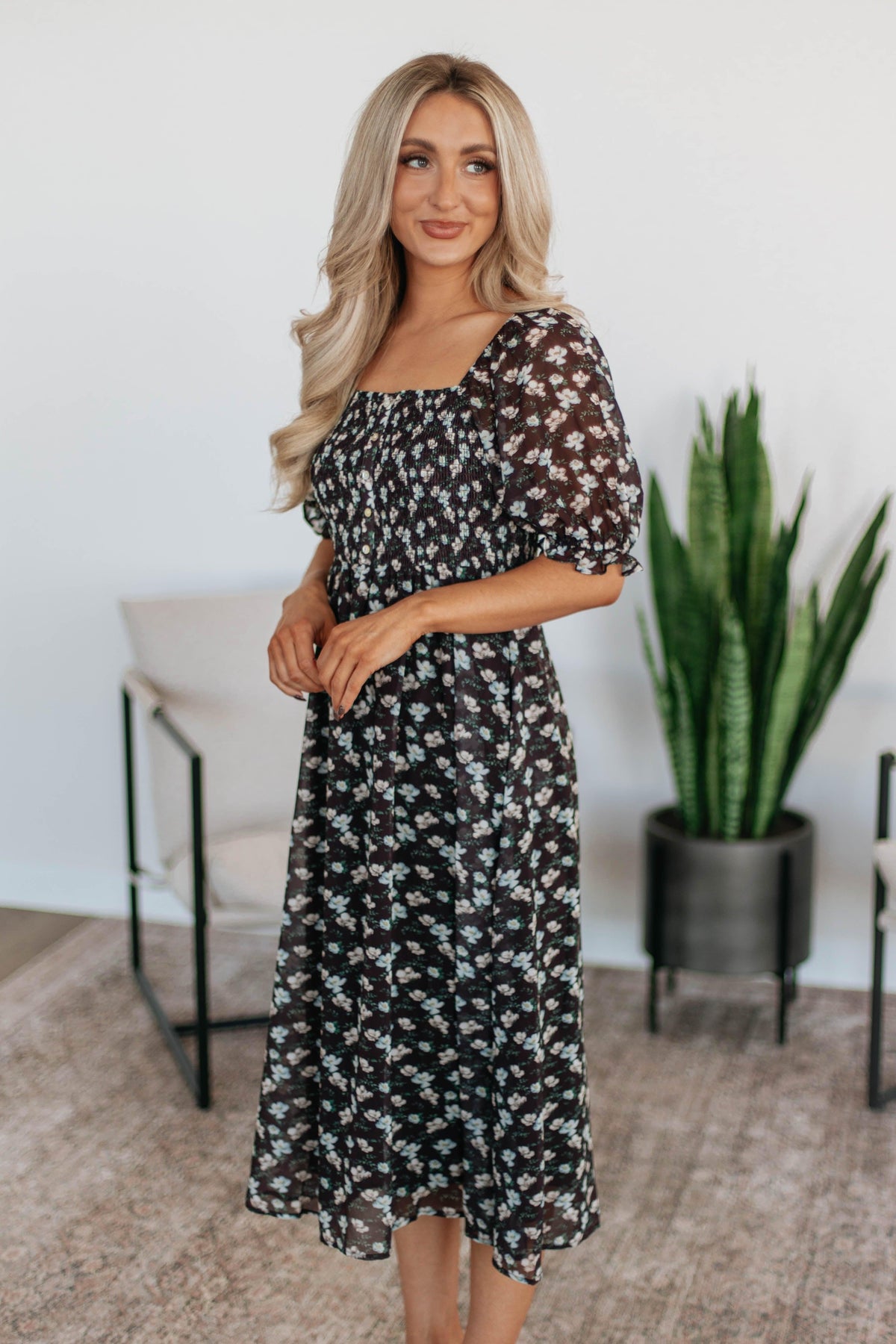 Fauna Floral Midi Dress