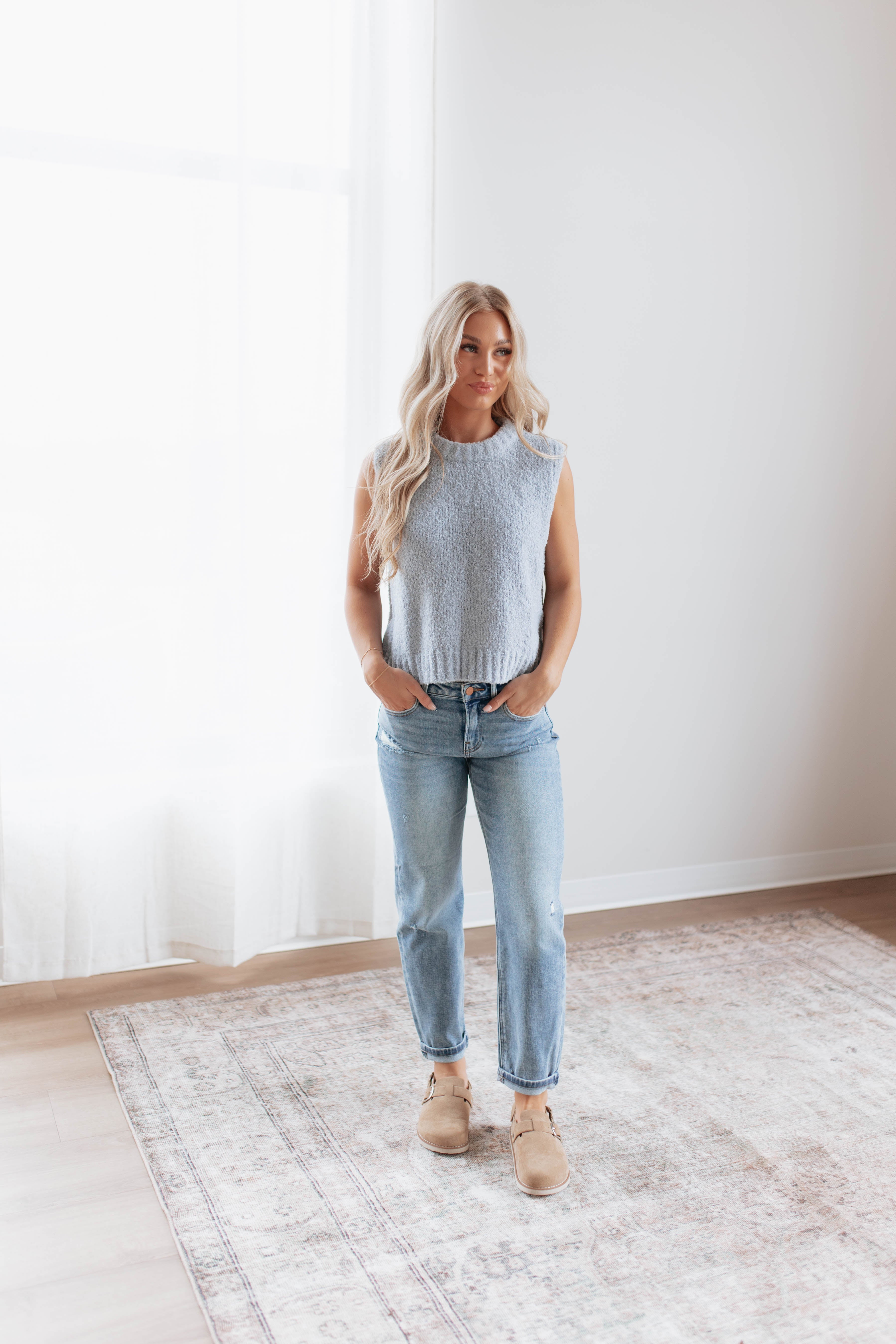 Lyndon Sweater Vest - Powder Blue
